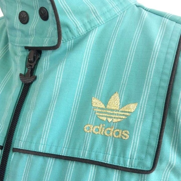 adidas Jackets & Blazers - Adidas Pinstripe Racer Trefoil Sample Jacket RARE